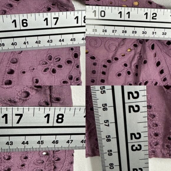 Sezane Chlo Ruffle Button Front Shirt Wisteria Purple Size 34 French US 2 Top - Picture 12 of 14